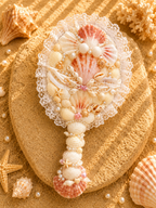 Pearl Tide Lace Hand Mirror-8.6"
