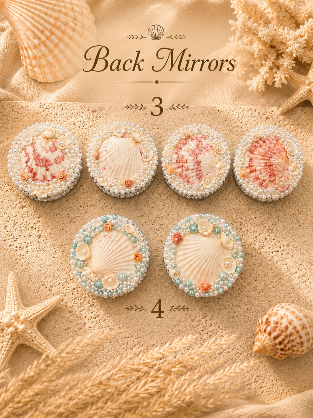 Pearl Tide Folded Compact Mirror- mini