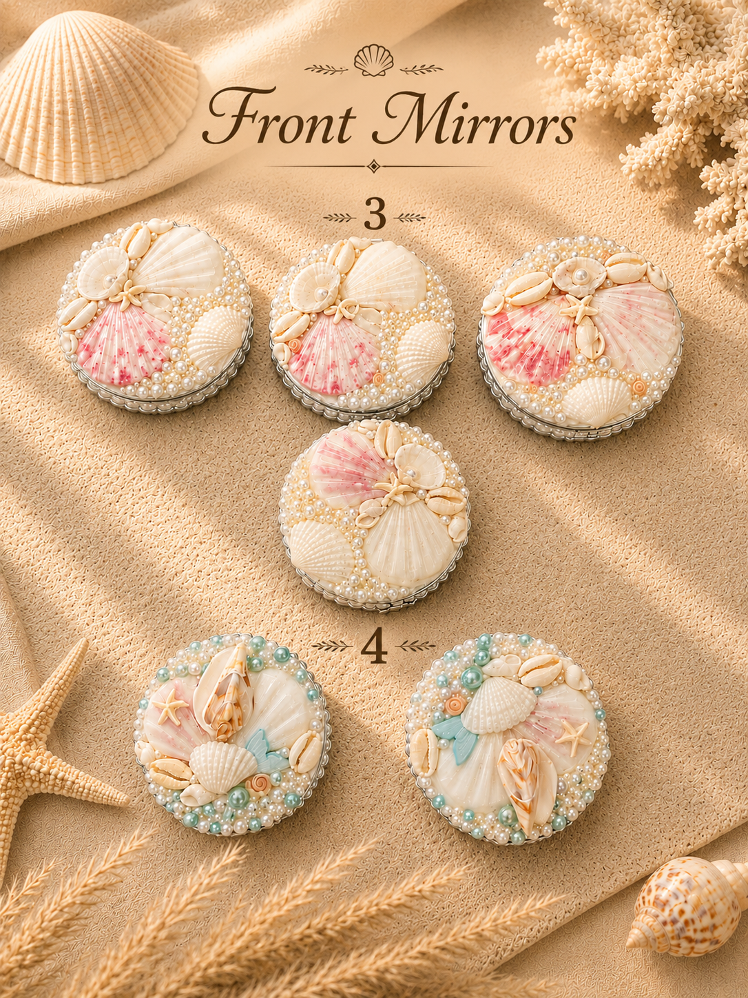 Pearl Tide Folded Compact Mirror- mini