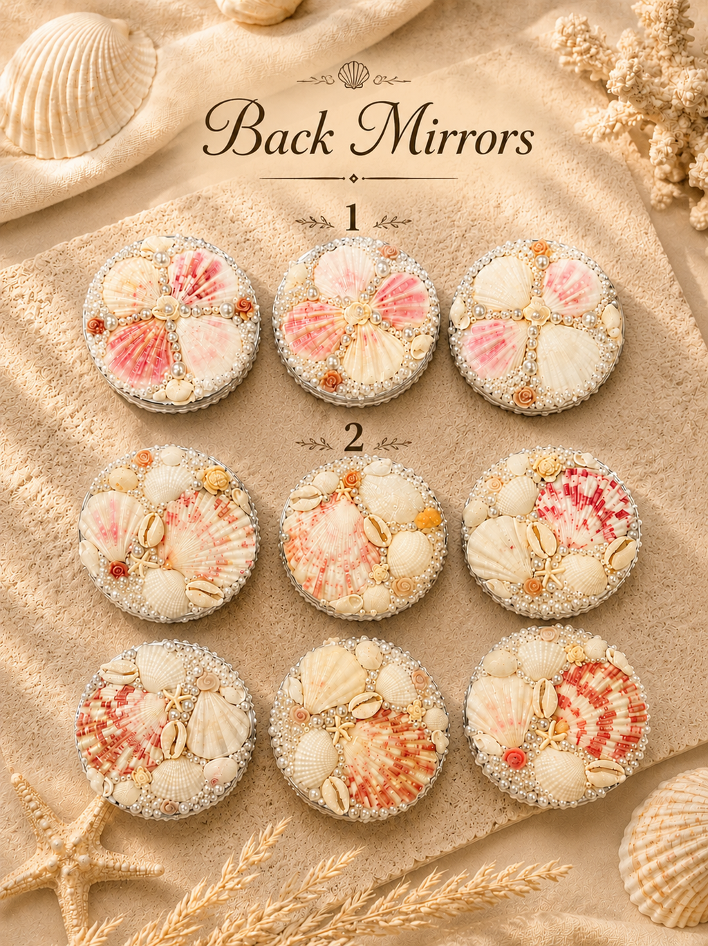 Pearl Tide Folded Compact Mirror- mini