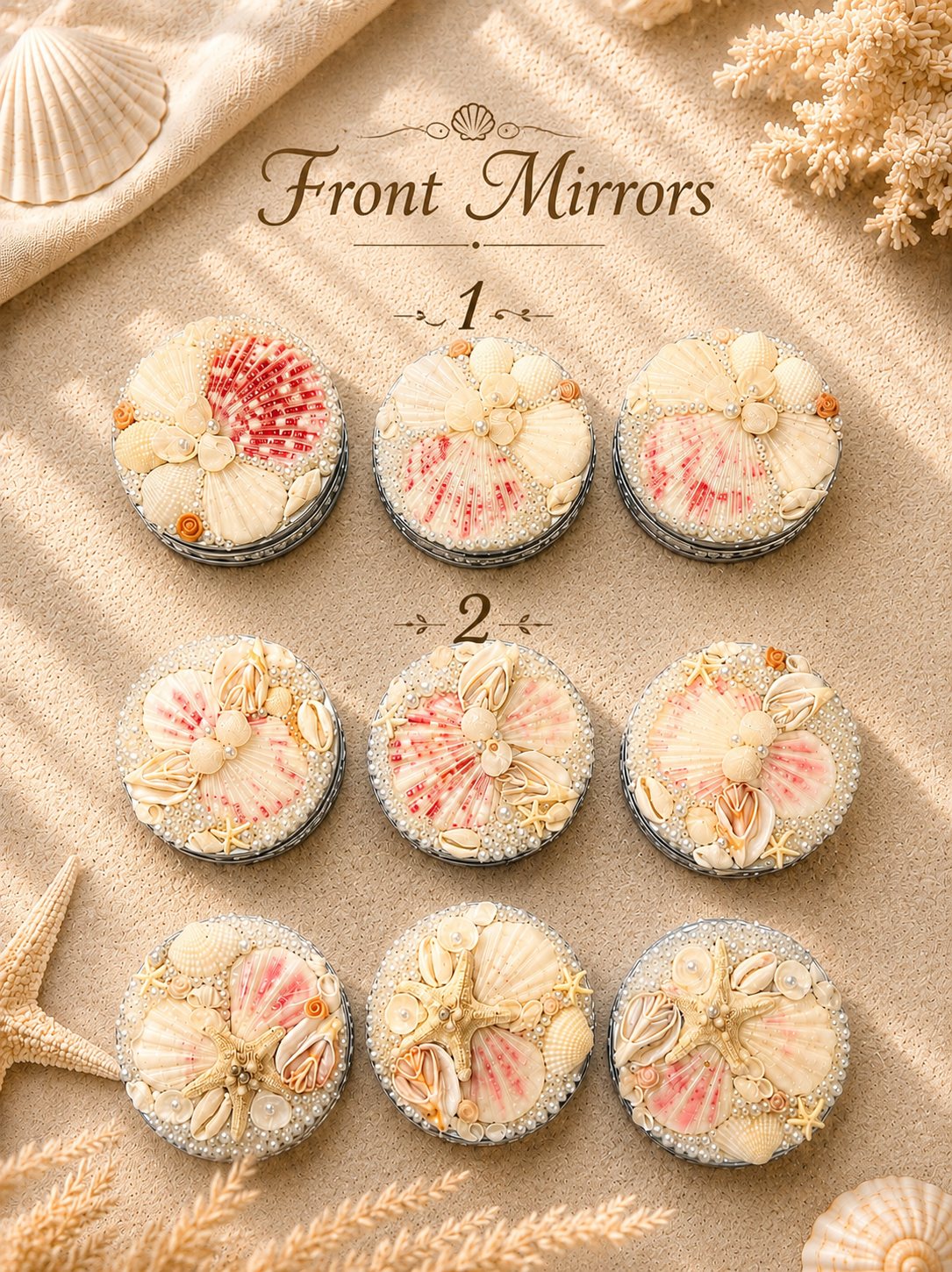 Pearl Tide Folded Compact Mirror- mini