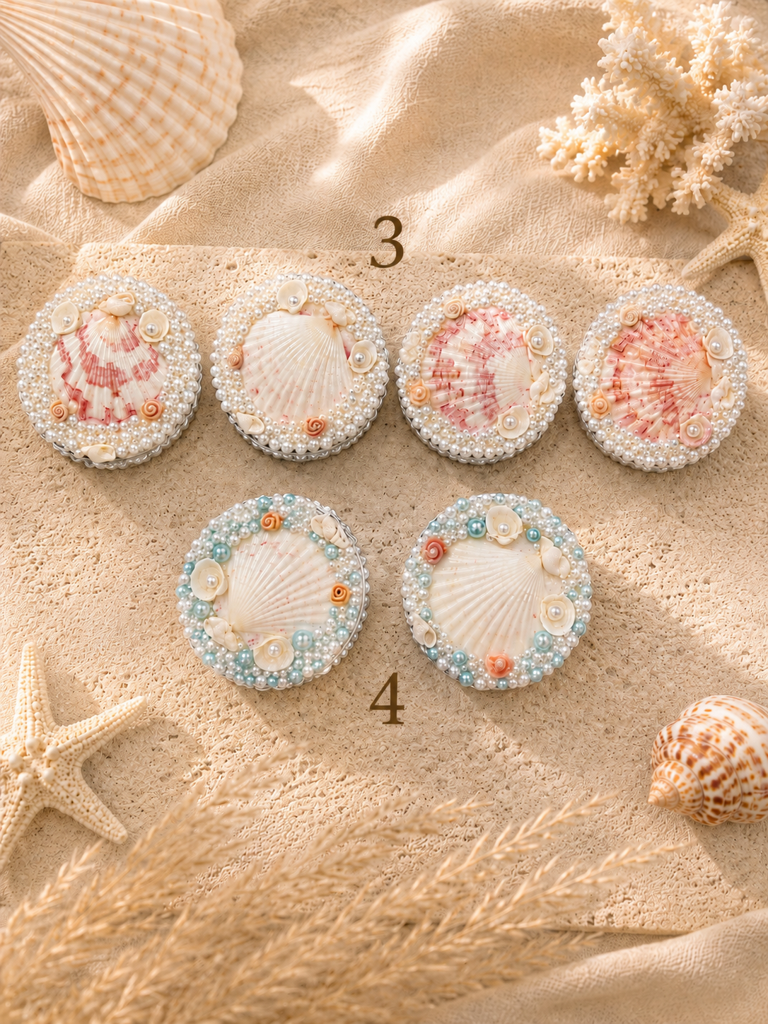 Pearl Tide Folded Compact Mirror- mini- 2.3in