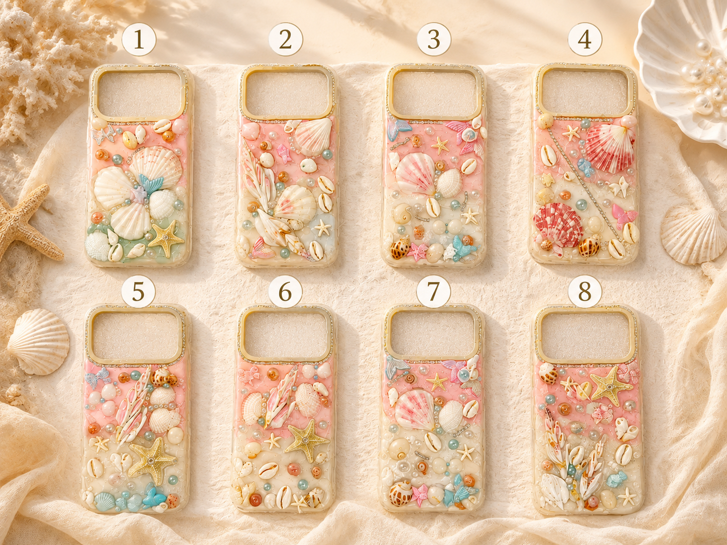Phone 17 Pro Max seashell cases - Pink
