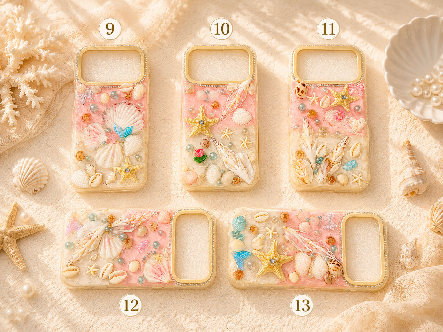 Phone 17 Pro Max seashell cases - Pink