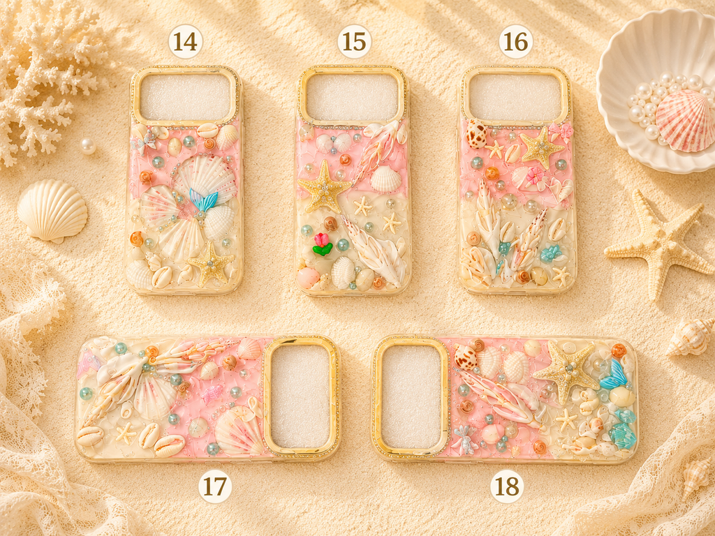 Phone 17 Pro Max seashell cases - Pink