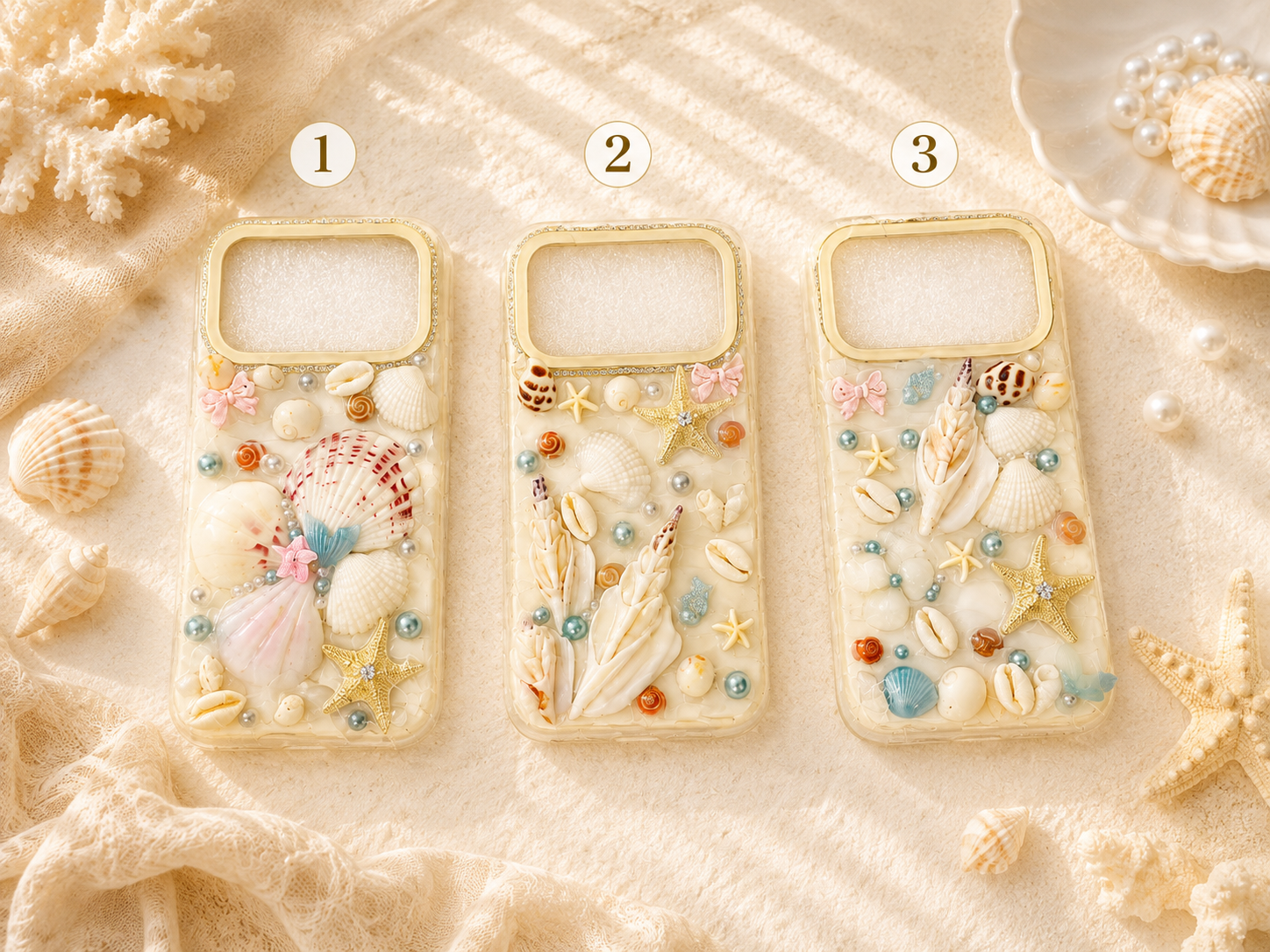 Phone 17 Pro Max seashell cases - White