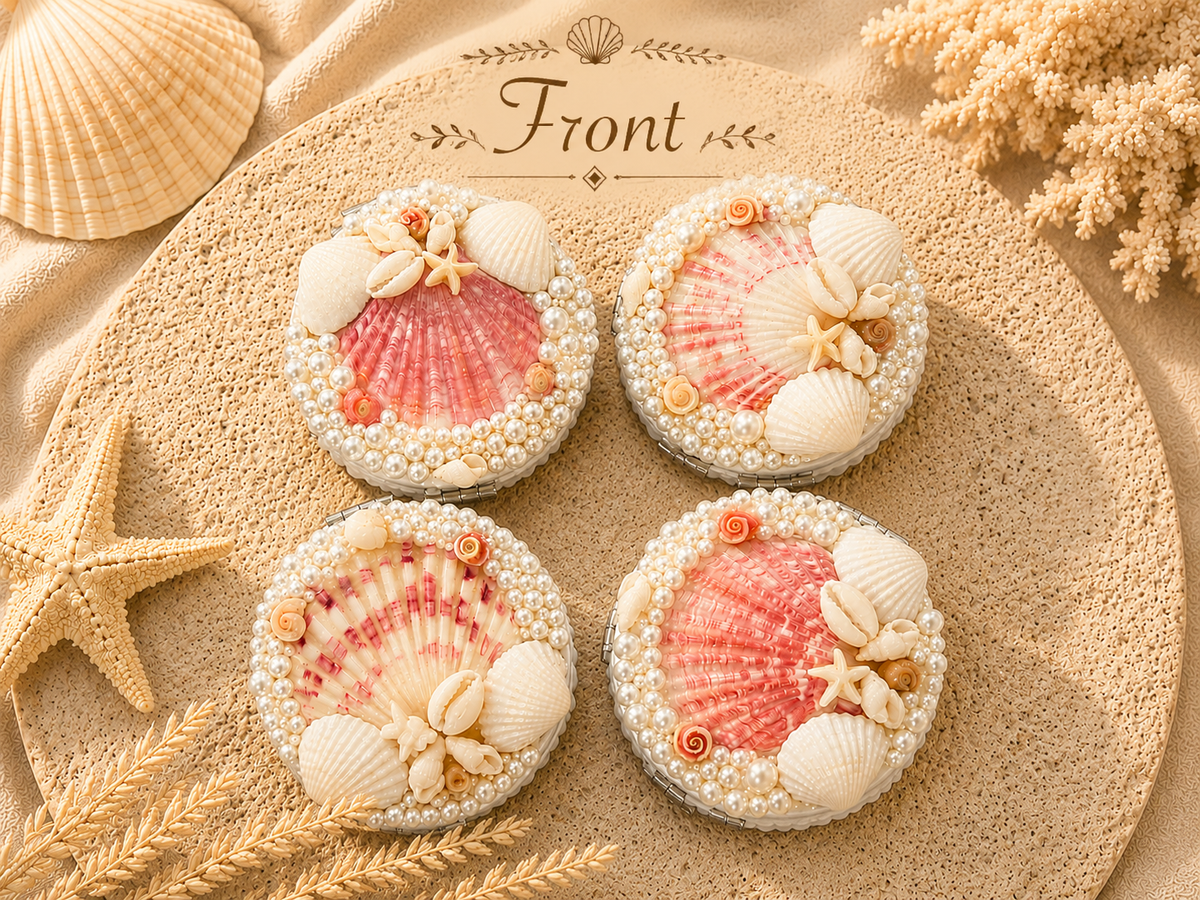 Pearl Tide Folded Compact Mirror