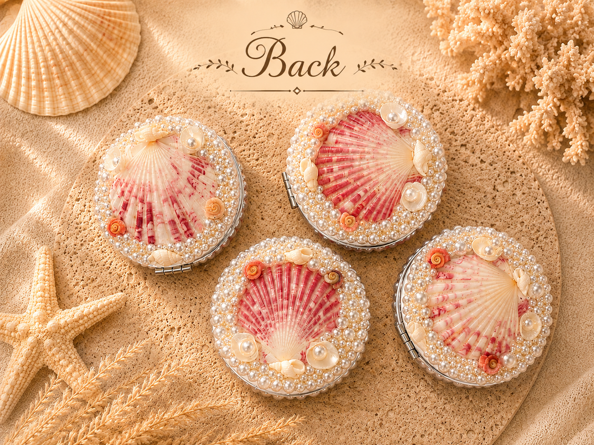 Pearl Tide Folded Compact Mirror